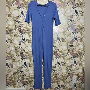 Fashion Nova Indigo Pajama Jumpsuit